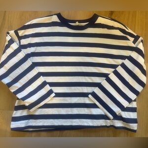 Navy and White Striped Shirt